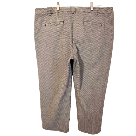 Sz 18 or 2X Liz Claiborne Villager Cotton Spandex Gingham Capri Dress Pants - Picture 3 of 5